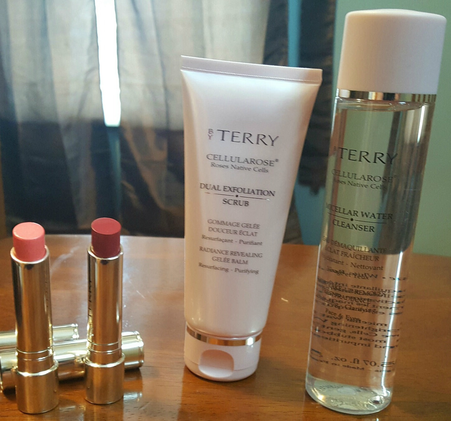 Review, Swatches, By, Terry, Dual, Exfoliation, Scrub, Micellar, Water, Hyaluronic, Sheer, Rouge, Lipsticks, Skincare, Makeup