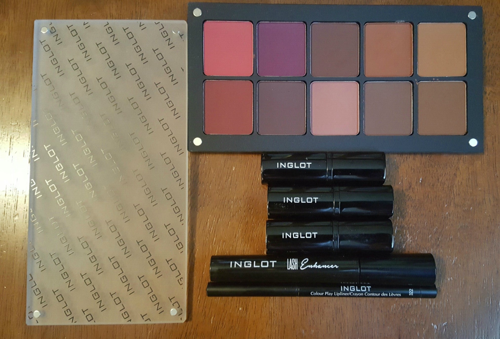 Makeup Product Review, Swatches, Photos, Shades, Trend 2016: Inglot Lash Enhancer, Colour Play Lipliner, Lipstick, Freedom System