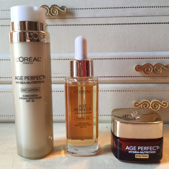 Review, Ingredients, L’Oreal, Age, Perfect, Hydra-Nutrition, Day, Lotion, SPF, 30, Facial, Oil, SPF, 30, Eye, Balm, Moisturizers