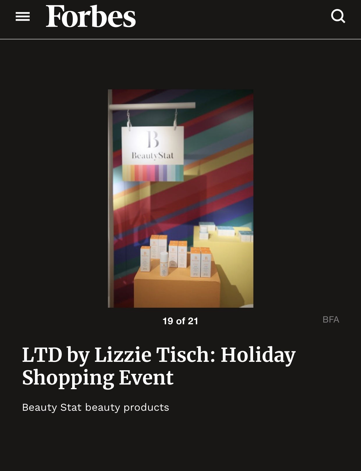 In, Forbes, BeautyStat, Cosmetics, First, Pop, Up, Shop, Hosted, By, LTD, x, Lizzie, Tisch, Kelly, Ripa, &, Robert, Verdi