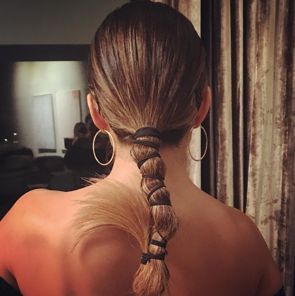 Hairstyle Trend 2016, 2017, 2018, Tutorial: Chrissy Teigen Ponytail Look at Hamilton Awards, Scunci