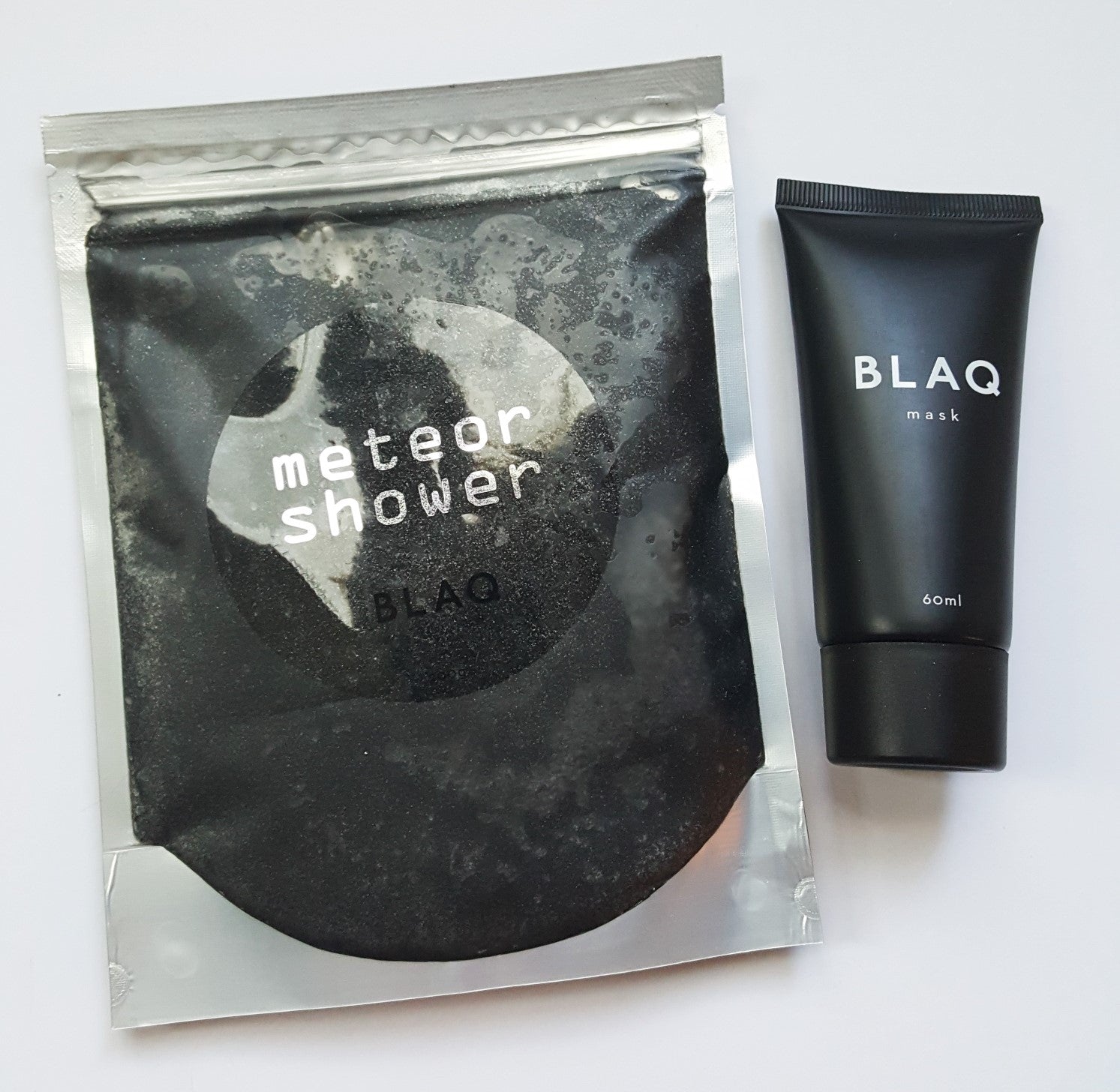 Review, Ingredients, Photos, Skincare Trend 2017, 2018: Blaq Meteor Shower Scrub, Blaq Mask Tube, Activated Charcoal