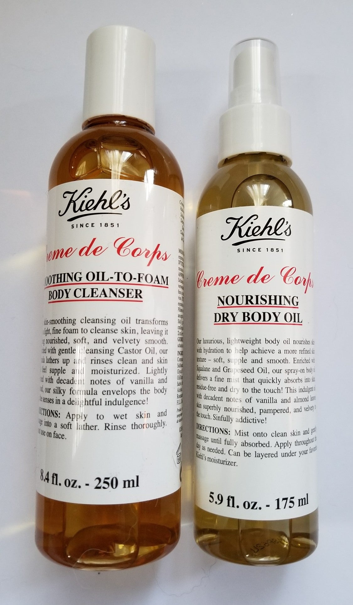 Review, Ingredients, Photos, Swatches, Skincare Trend 2017, 2018: Kiehl's Creme de Corps Smoothing Oil to Foam Body Cleanser, Creme de Corps Nourishing Dry Body Oil, Dry Skin, Moisturizer, Body Butter, Winter