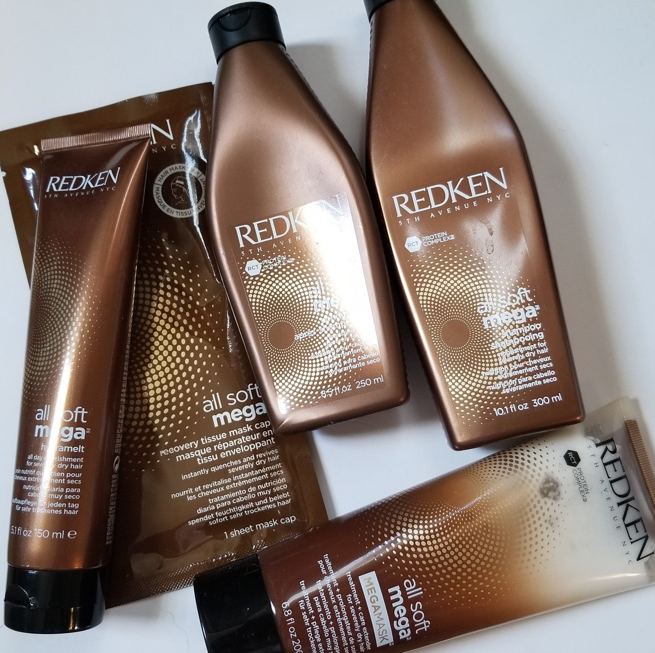 Review, Photos, Ingredients, Hairstyle, Haircare Trend 2018, 2019, 2020: Redken All Soft Mega Shampoo, Conditioner, Mega Mask, Hydramelt Leave-In Treatment, Recovery Tissue Mask Cap
