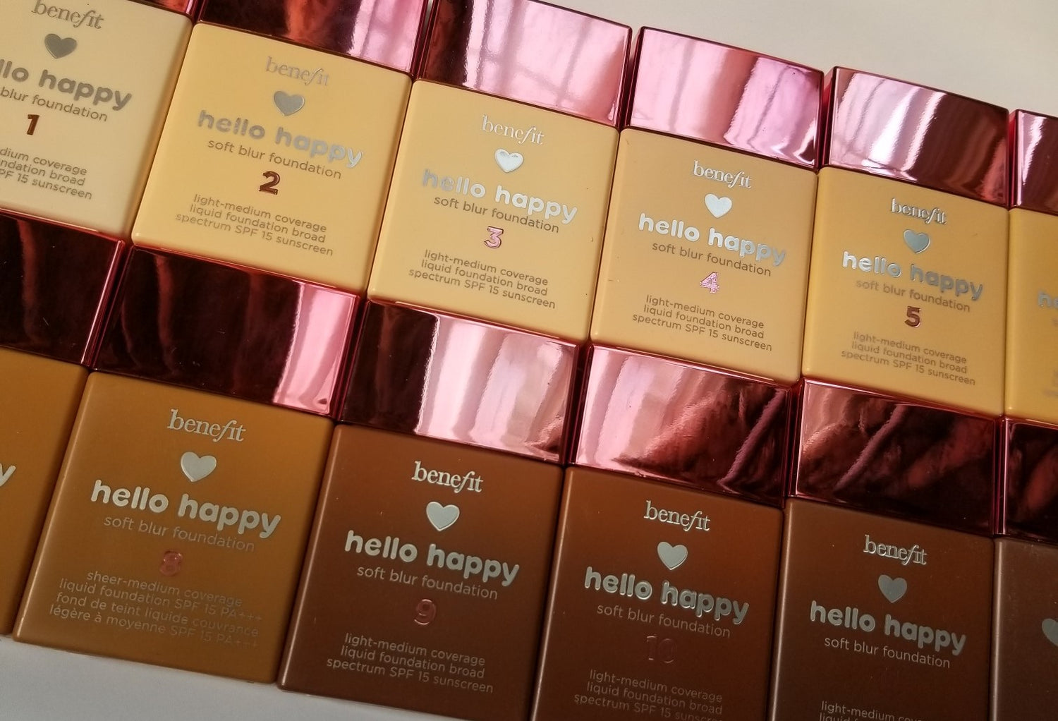 Review, Swatches, Photos, Makeup Trends 2018, 2019, 2020: Best Summer Foundations, Benefit Cosmetics, Hello Happy Soft Blur Foundation