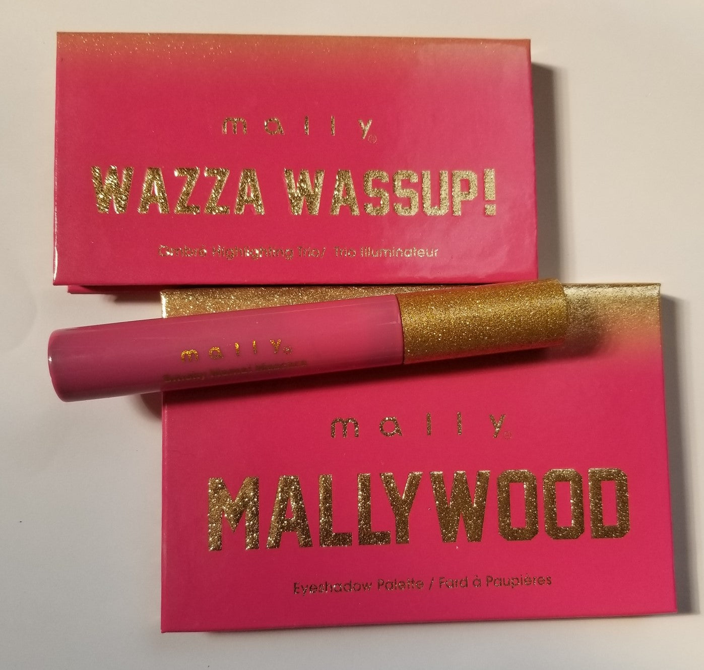 Review, Swatches, Photos, Makeup Trends 2018, 2019, 2020: Mally Beauty, Limited Edition, Mallywood Eyeshadow Palette, Smoky Mama Mascara, Wazza Wazzup Ombre Highlighting Trio
