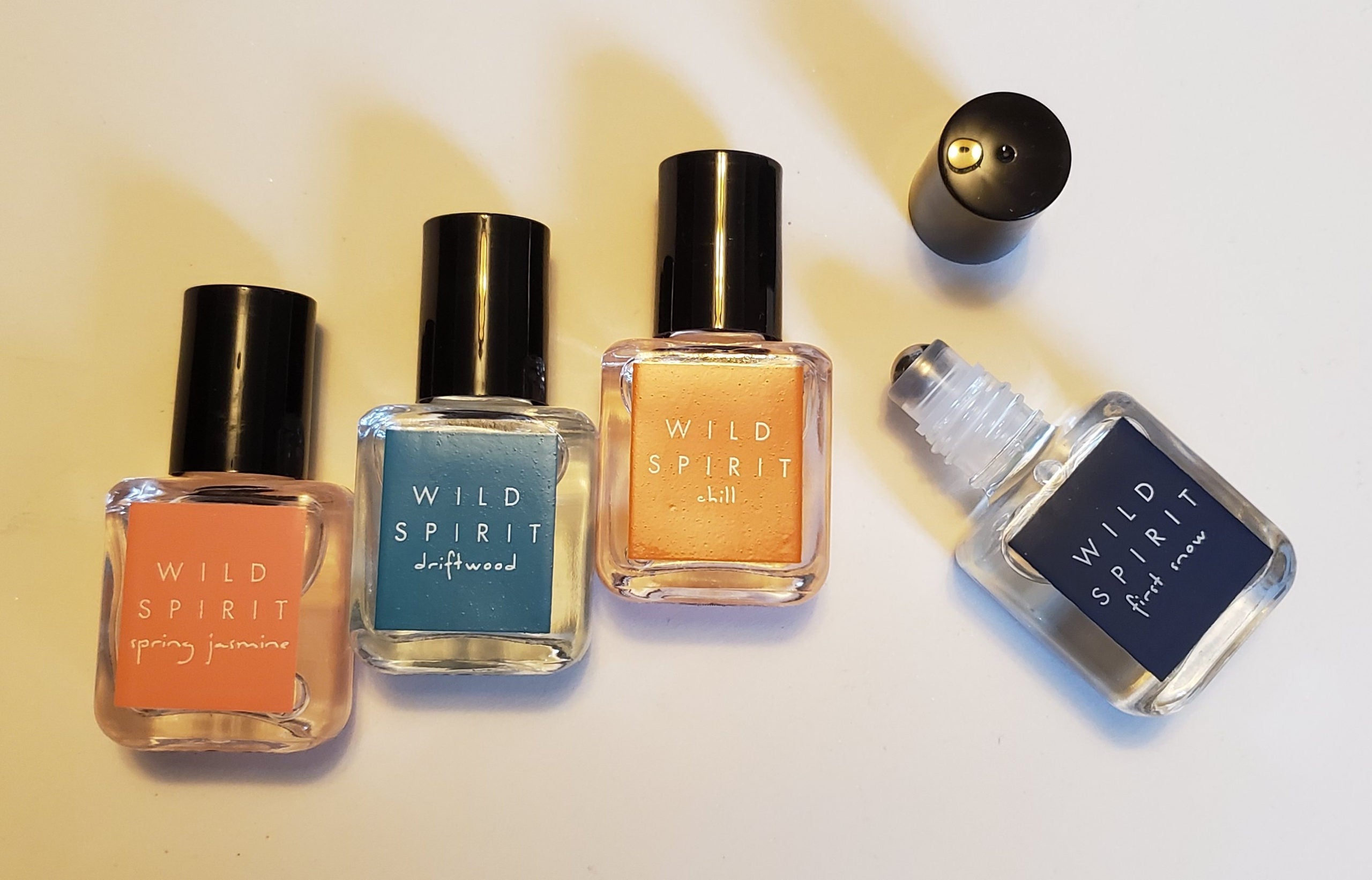 Review, Photos, Perfume, Fragrance Trend, 2019, 2020: Wild Spirit Fragrances, Customize Your Scent, Spring Jasmine, Driftwood, Chill, First Snow