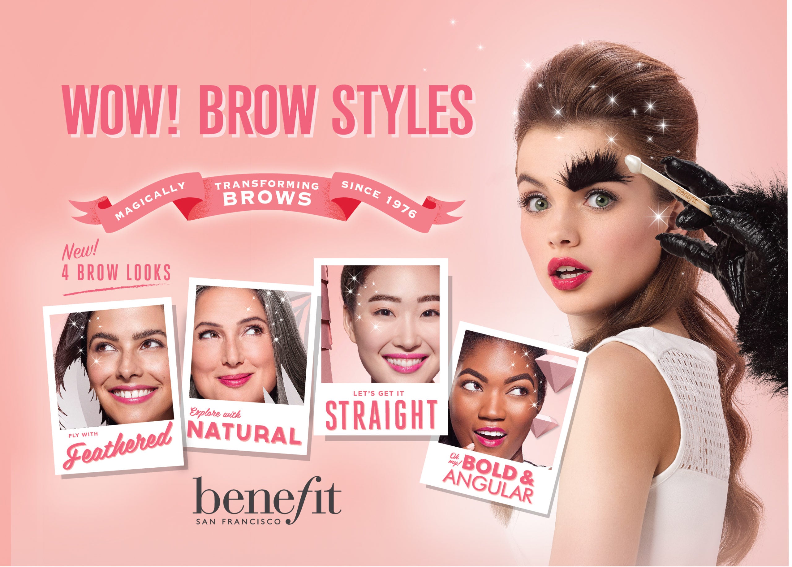 Review, Makeup Trend 2017, 2018: Benefit Brow Wow Looks, Feathered, Angular, Natural, Straight