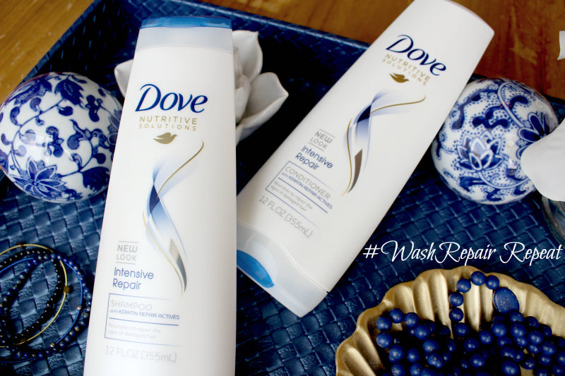 Giveaway, Review, Ingredients, Before/After Photos: Dove® Intensive Repair Shampoo and Conditioner #WashRepairRepeat