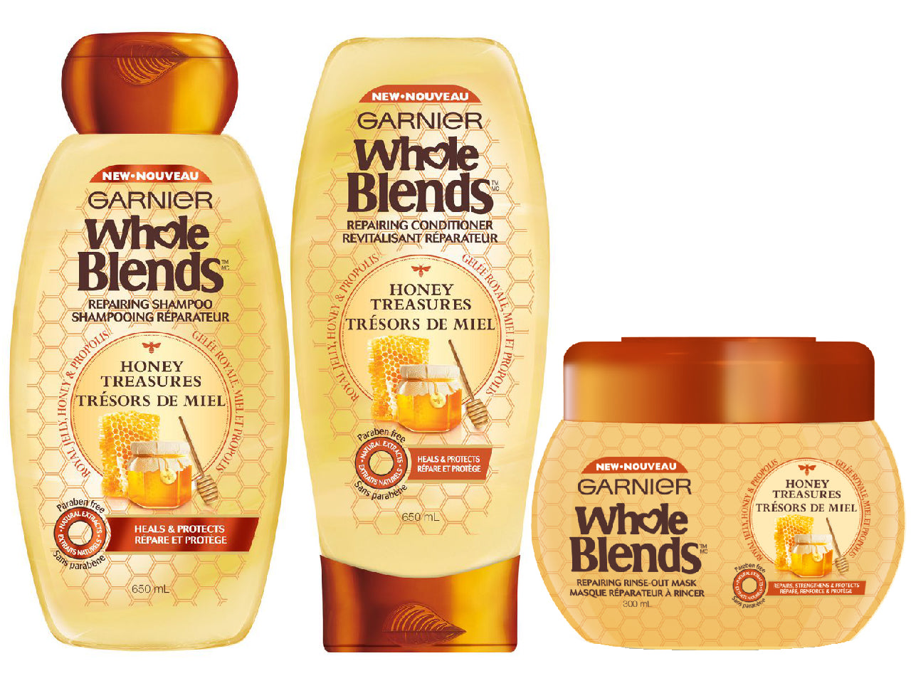 Hairstyle Trend, Review, Before/After: Garnier Whole Blends Honey Treasures Repairing Mask, Shampoo and Conditioner, Smoothing Oil With Coconut and Cocoa Butter Extracts, 2016