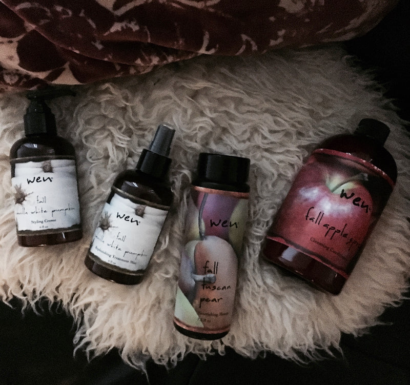 Review, Photos, Ingredients, Hairstyle, Haircare Trend 2017, 2018: WEN Fall Apple Spice Cleansing Conditioner, Fall Tuscan Pear Nourishing Mousse, Fall Vanilla White Pumpkin Styling Creme, Fall Vanilla White Pumpkin Replenishing Treatment Mist