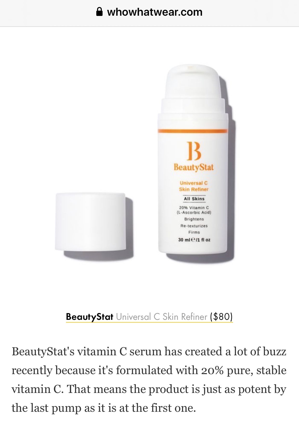 In Who What Wear: Universal C Skin Refiner Picked As Best Product To Prevent Dry Skin