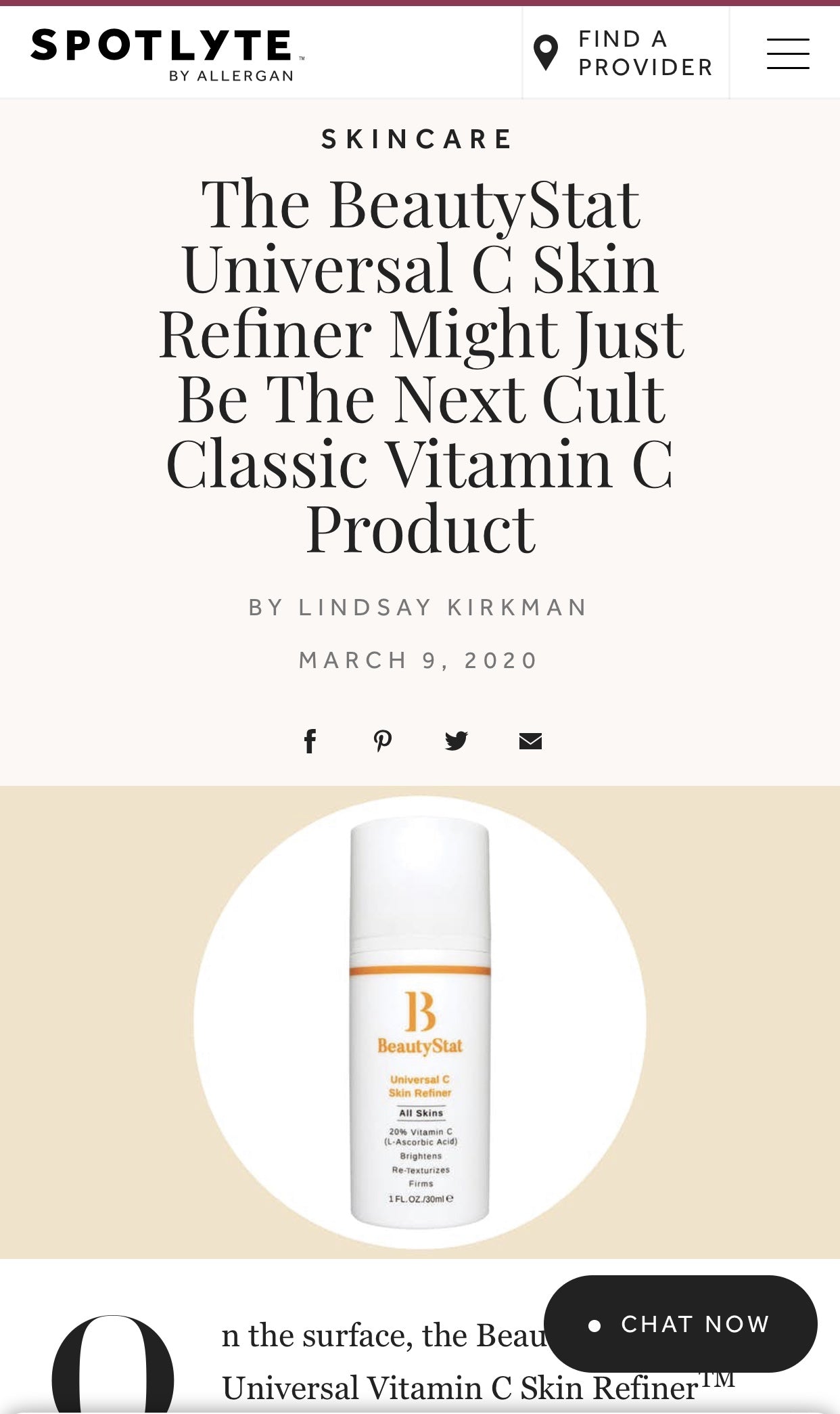 In Spotlyte: Universal C Skin Refiner Might Be The Next Cult Classic Vitamin C Serum best review