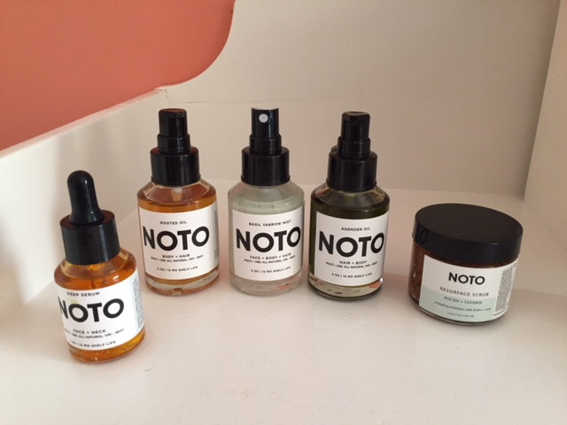 Review, Ingredients, Photos, Skincare Trend 2018, 2019, 2020: Best Organic Skincare Products, NOTO, Deep Serum, Agender Oil, Basil Yarrow Mist, Rooted Oil, Resurface Scrub ,