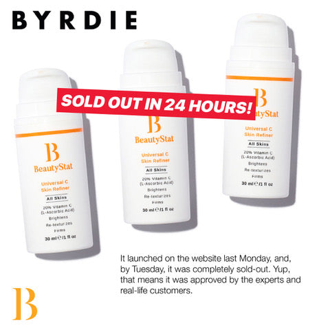 In Byrdie: Our Universal C Skin Refiner Sells Out On Violet Grey In 24 Hours - One Of The Fastest Selling Vitamin C Serums