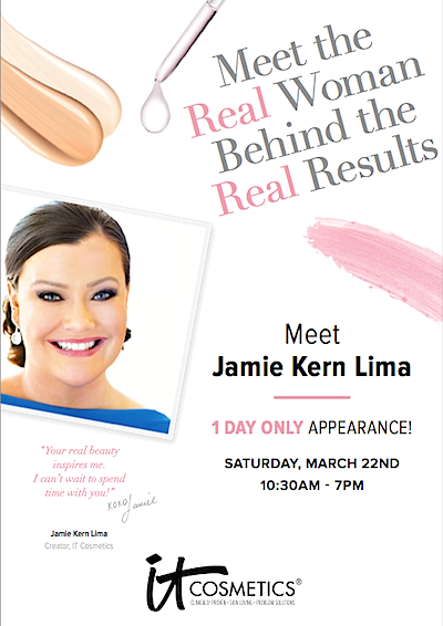 Public Beauty Event: Meet It Cosmetics Creator Jamie Kern Lima - Personal Consultations, Master Classes, GWP: Review