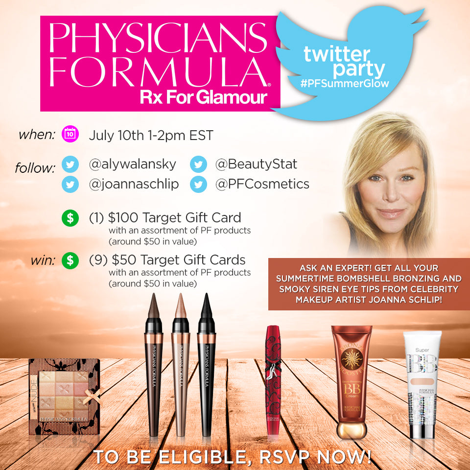 GIVEAWAY: Join Physicians Formula, Joanna Schlip & Aly Walansky For A #PFSummerGlow Twitter Party! Get All Your Summer Makeup Tips & Learn About The Target BOGO SALE