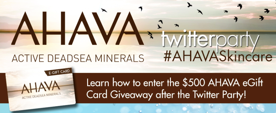 GIVEAWAY: Join #AHAVASkincare Twitter Party With BeautyStat, Freebies4Mom &amp; Zipporahs! Ask Us Why Skin Loves Dead Sea Minerals and Save 20% on all AHAVA Products
