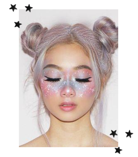 Review, Swatches, Photos, Makeup Trends 2018, 2019, 2020: Halloween Makeup Ideas, Space Queen Glam, Lottie London, Starry Eyed Stamp Liner Duo