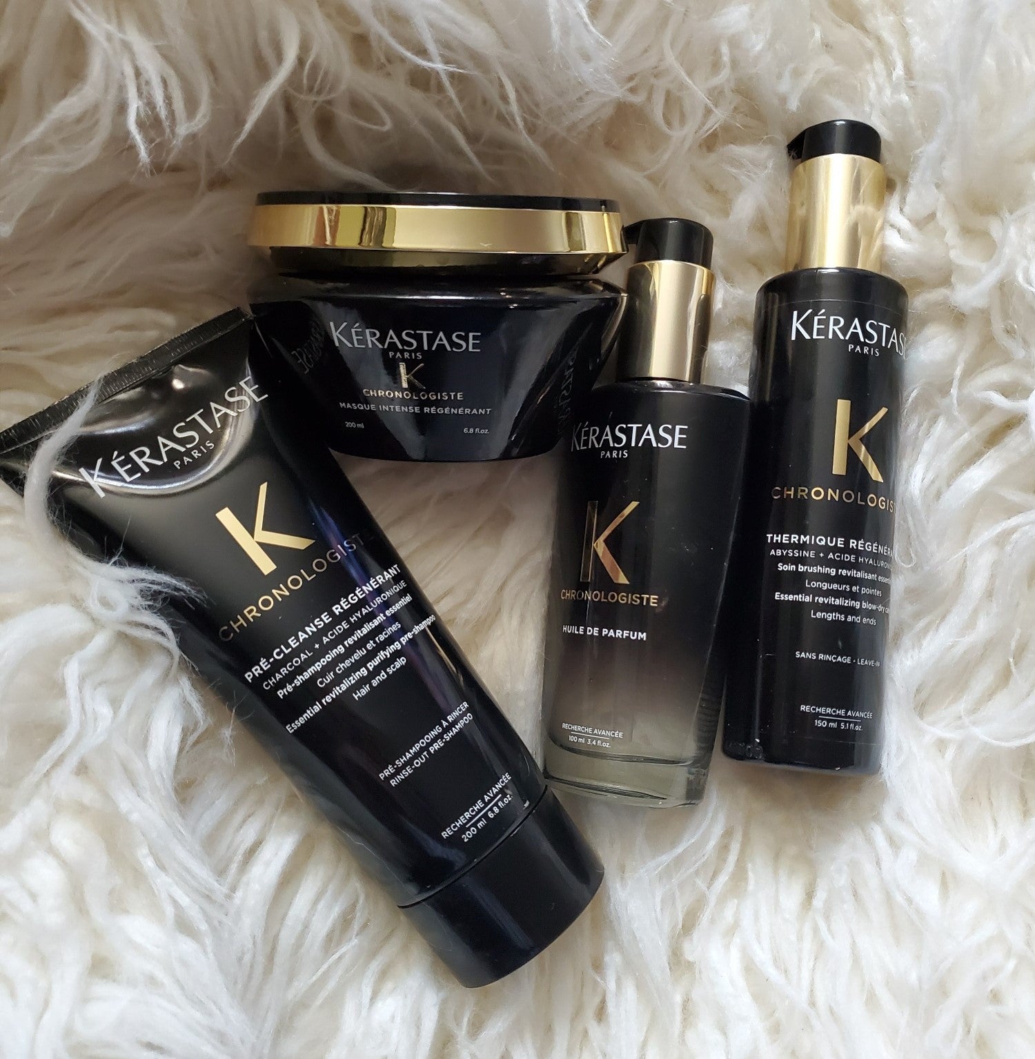 review, ingredients, hair care, trend, photos, 2020, 2021, kerastase, chronologiste, hair care line, hair mask, pre-cleanse hair scrub, blow dry primer, hair perfume, luxury hair care