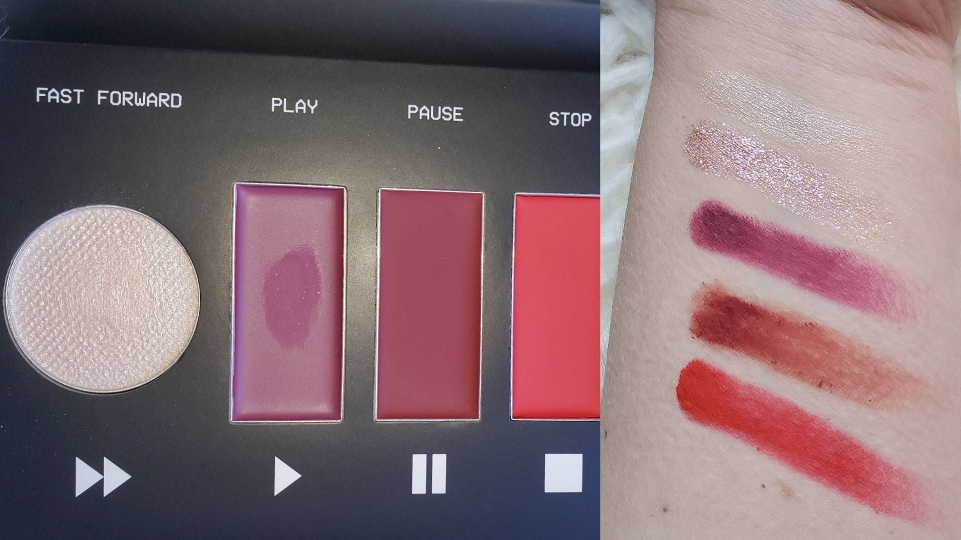 review, photos, swatches, makeup, trends, 2021, 2022, nosta beauty, swatch me face palette vol. 1, highlighters, eyeshadow, lipstick, blush, best new makeup products, nostalgic makeup products