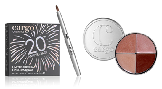 Makeup Review: Cargo Cosmetics Celebrates 20th Anniversary With Limited Edition Lip Gloss Quad