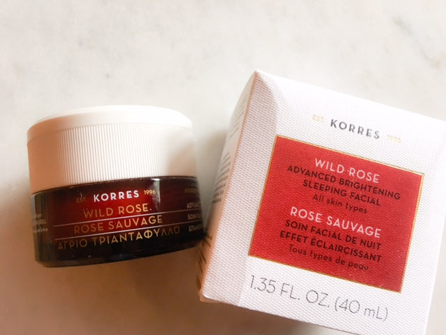 Review, Ingredients, Photos, Skincare Trends 2017, 2018: KORRES Wild Rose Advanced Brightening Sleeping Facial