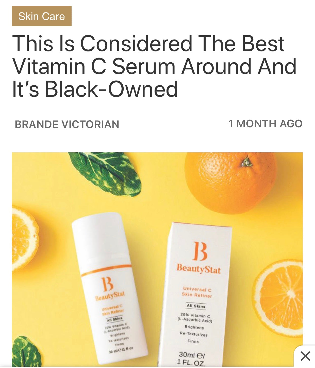 This Is Considered The Best Vitamin C Serum Around And It’s Black-Owned