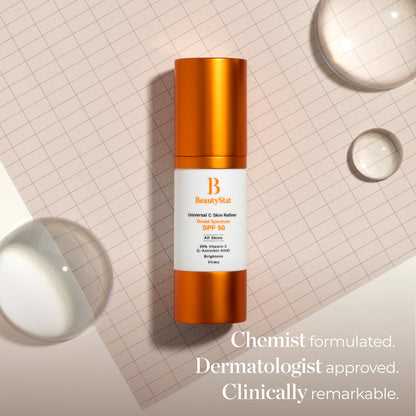 BeautyStat Universal C Skin Refiner Vitamin C Serum + SPF 50 Mineral Sunscreen BeautyStat Universal C Skin Refiner Vitamin C Serum + SPF 50 Mineral Sunscreen