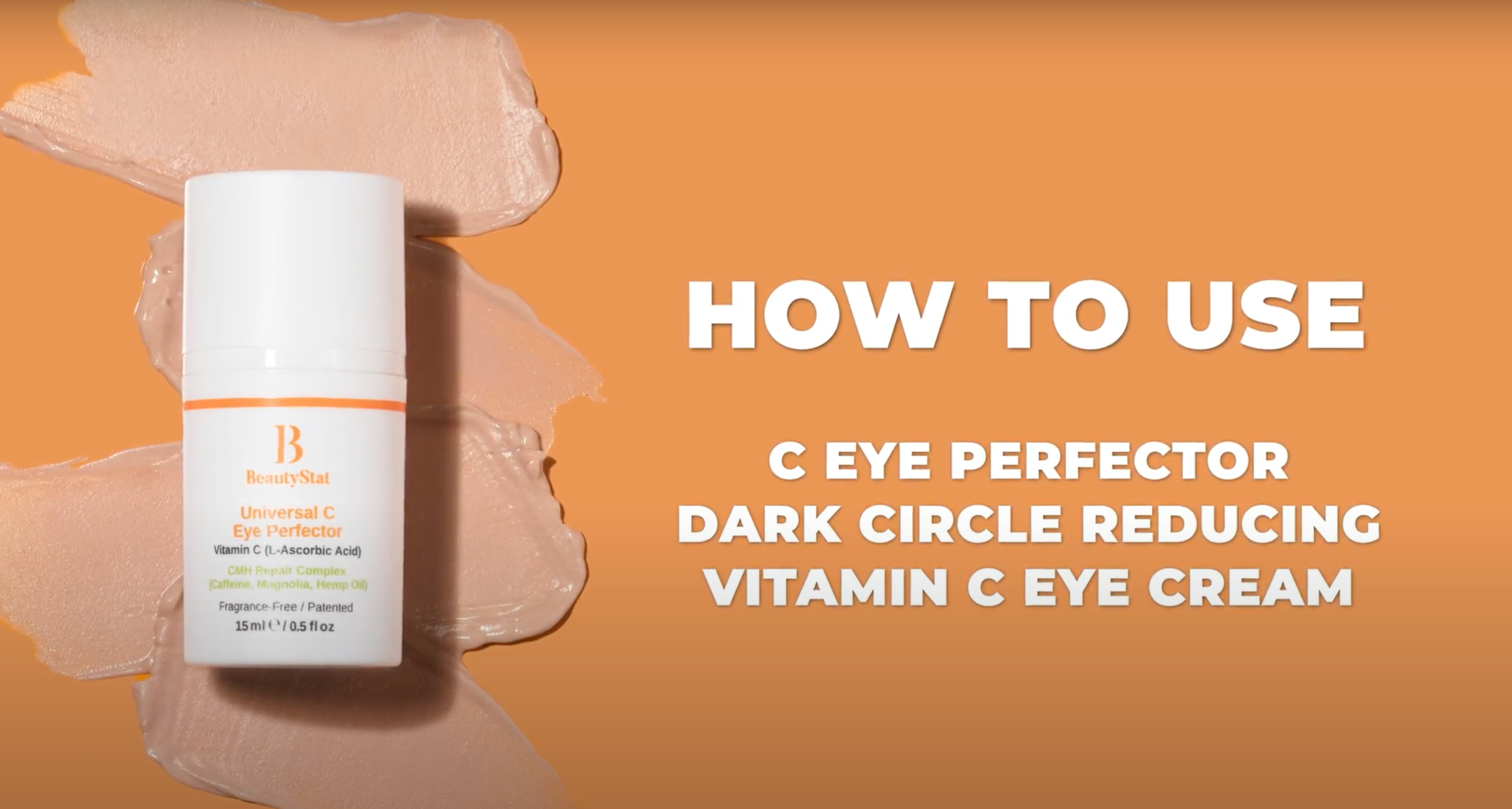 Load video: How To Use C Eye Perfector Dark Circle Reducing Vitamin C Eye Cream