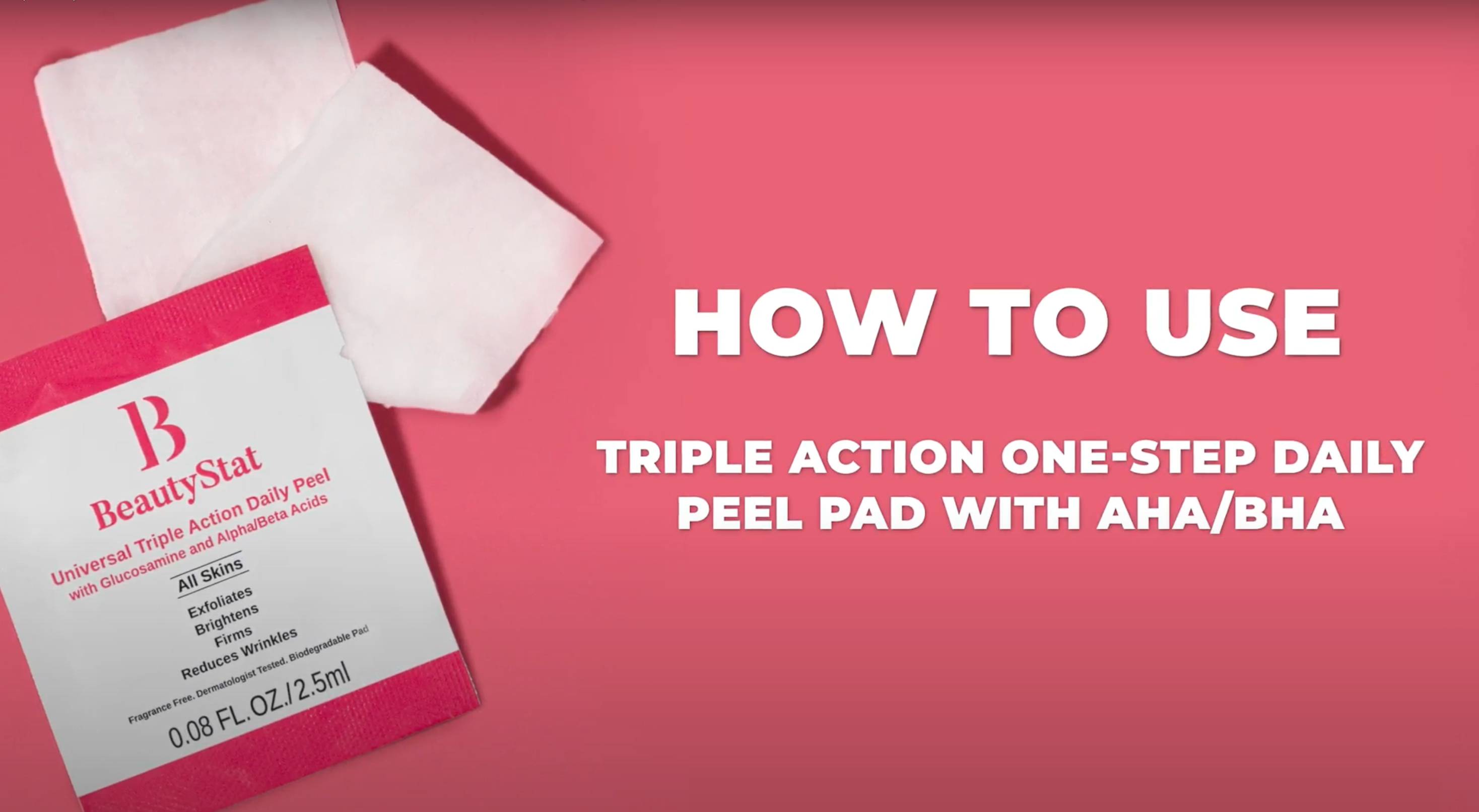 Load video: How To Use Triple Action One-Step Daily Peel Pad with AHA/ BHA