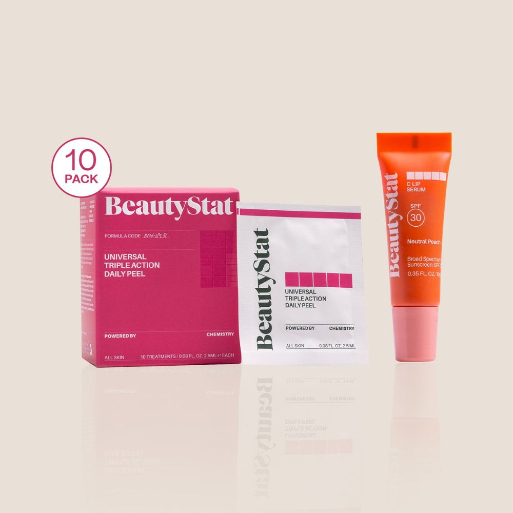 Polish &amp; Plump Set: C Lip Serum SPF 30 + Peel Pads (10pk)