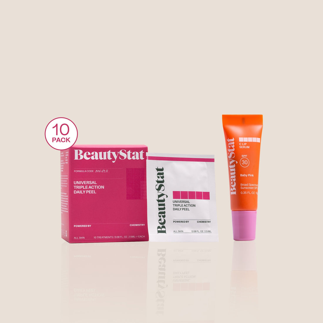 Polish &amp; Plump Set: C Lip Serum SPF 30 + Peel Pads (10pk)